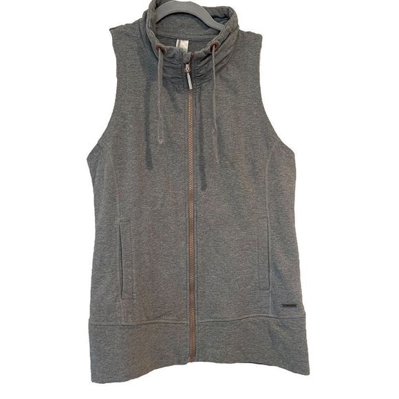 Mondetta Sleeveless Full Zip Hoodie Vest | Gray | Size Medium | Athleisure - Picture 1 of 14